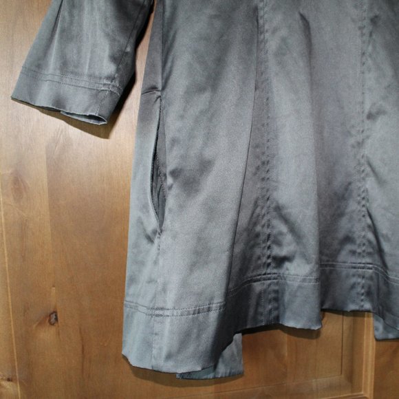 BCX Pleated Satin Pea Coat - Picture 8 of 9